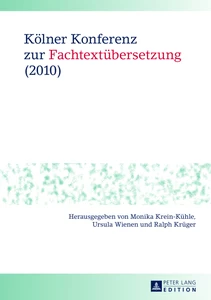Title: Kölner Konferenz zur Fachtextübersetzung (2010)