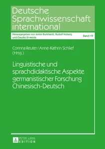 Title: Linguistische und sprachdidaktische Aspekte germanistischer Forschung Chinesisch-Deutsch