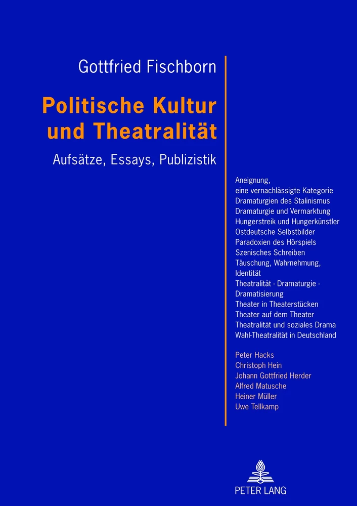 Titel: Politische Kultur und Theatralität