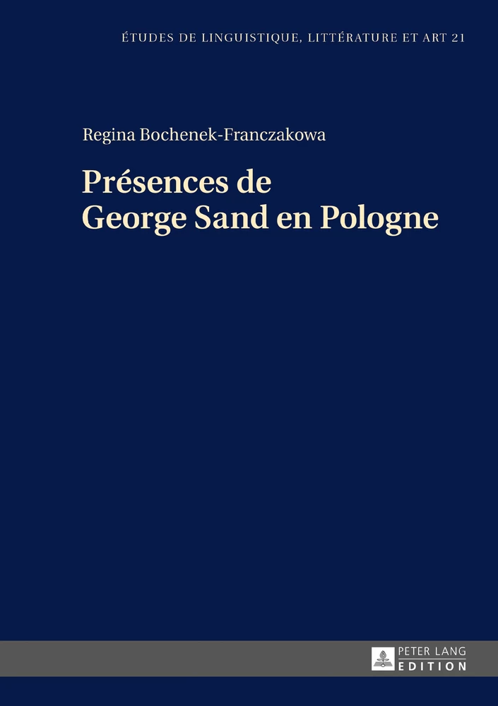 Presences De George Sand En Pologne Peter Lang Verlag