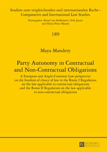 Title: Party Autonomy in Contractual and Non-Contractual Obligations
