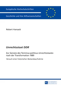 Title: «Unrechtsstaat DDR»