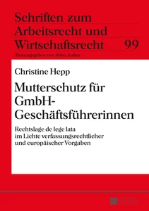 Title: Mutterschutz für GmbH-Geschäftsführerinnen
