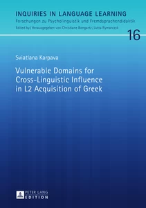 Title: Vulnerable Domains for Cross-Linguistic Influence in L2 Acquisition of Greek