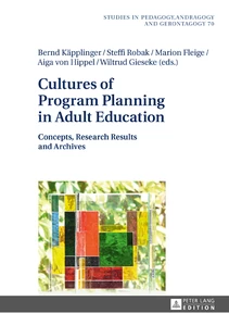 Title: Cultures of Program Planning in Adult Education