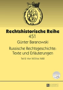 Title: Russische Rechtsgeschichte: Texte und Erläuterungen