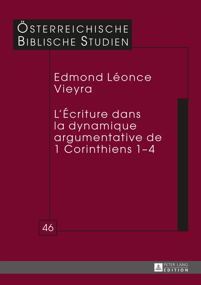 L Ecriture Dans La Dynamique Argumentative De 1 Corinthiens 1 4 Peter Lang Verlag