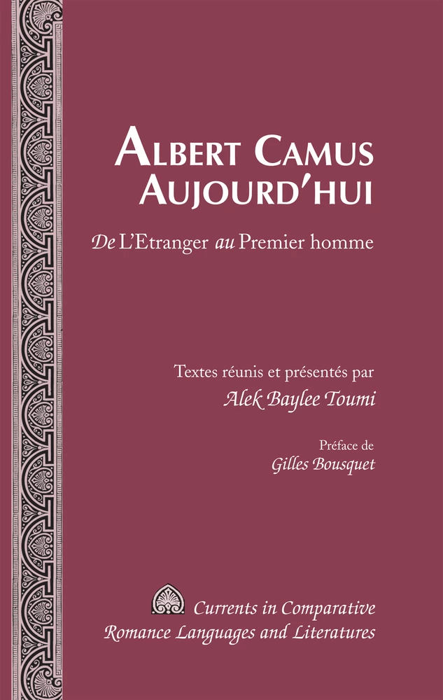 Albert Camus Aujourd Hui Peter Lang Verlag