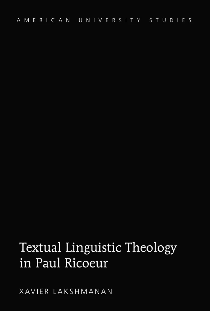 Title: Textual Linguistic Theology in Paul Ricœur