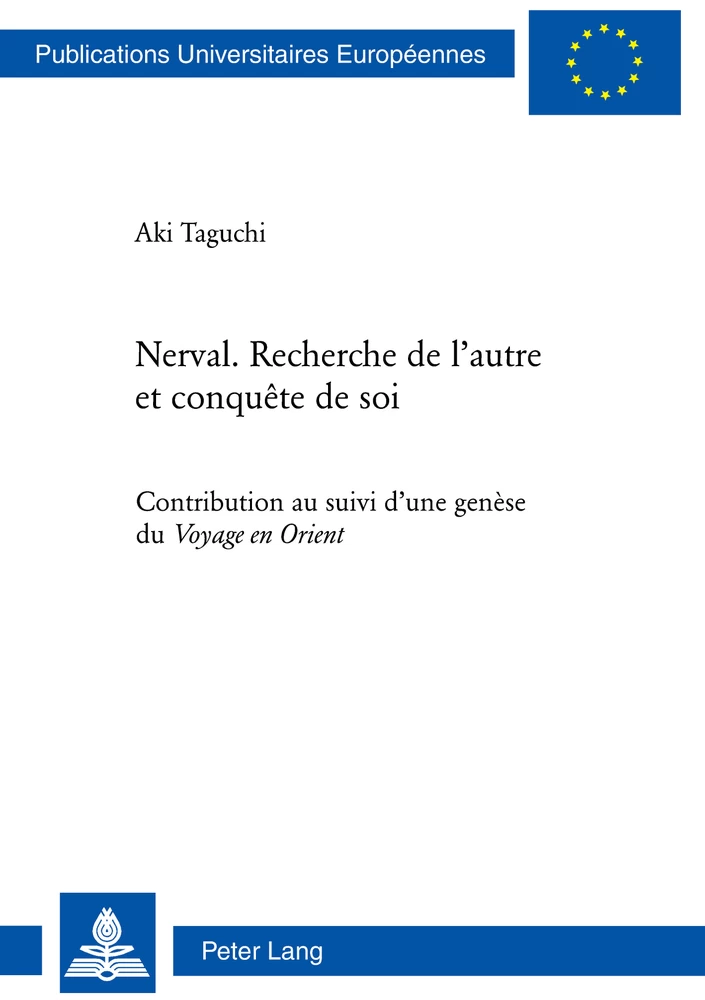 Nerval Recherche De L Autre Et Conquete De Soi Peter Lang Verlag