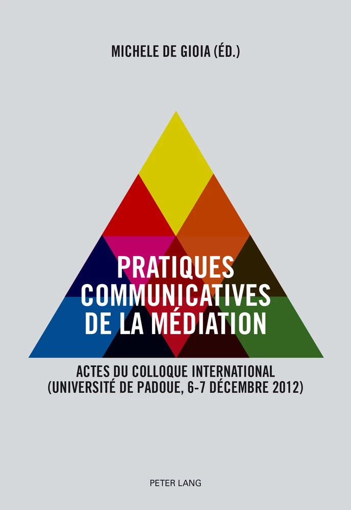 Pratiques Communicatives De La Mediation Peter Lang Verlag