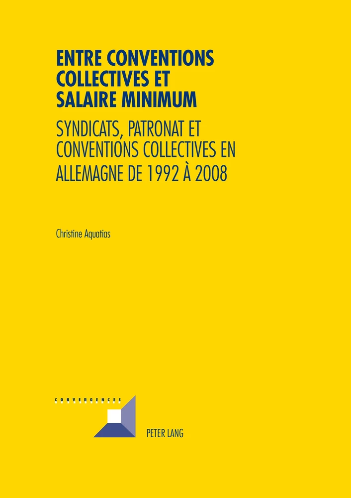 Entre Conventions Collectives Et Salaire Minimum Peter Lang Verlag