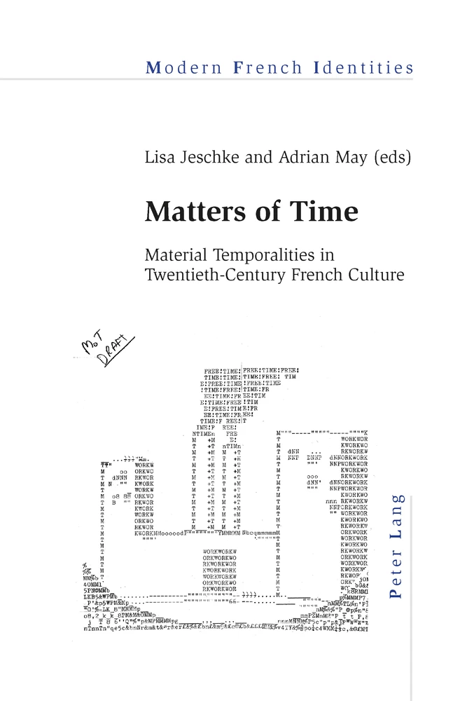 Matters Of Time Peter Lang Verlag