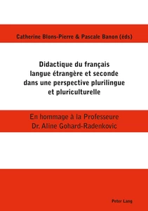 Title: Didactique du français langue étrangère et seconde dans une perspective plurilingue et pluriculturelle