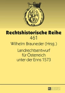 Title: Landrechtsentwurf für Österreich unter der Enns 1573