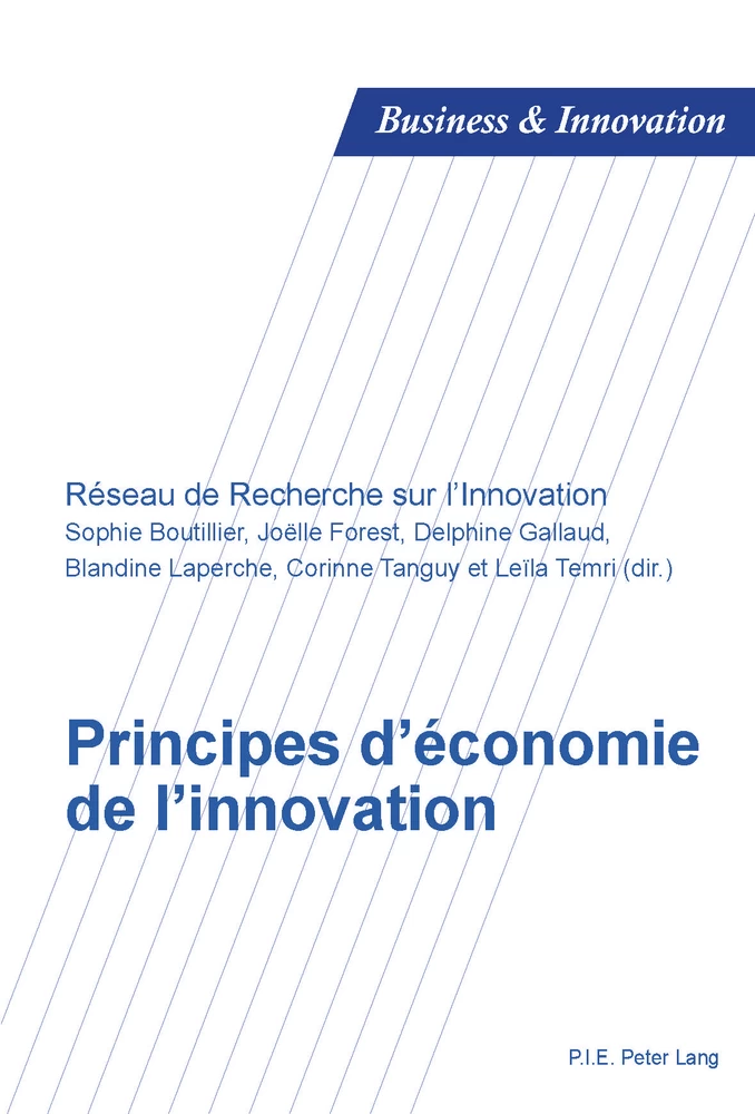 Principes D Economie De L Innovation Peter Lang Verlag