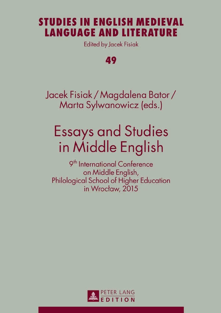 Title: Essays and Studies in Middle English