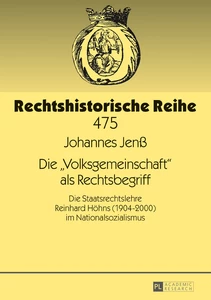 Title: Die «Volksgemeinschaft» als Rechtsbegriff