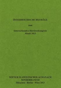Title: Österreichische Beiträge zum Internationalen Slawistenkongress Minsk 2013