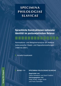 Title: Sprachliche Konstruktionen nationaler Identität im postsowjetischen Belarus
