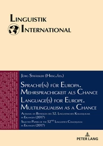 Title: Sprache(n) für Europa. Mehrsprachigkeit als Chance / Language(s) for Europe. Multilingualism as a Chance