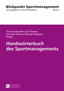 Title: Handwörterbuch des Sportmanagements