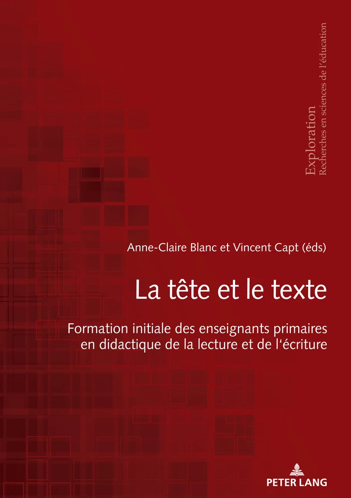 La Tete Et Le Texte Peter Lang Verlag