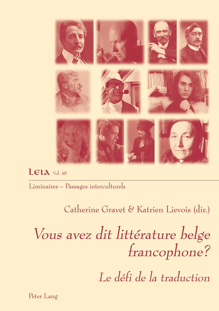 Vous Avez Dit Litterature Belge Francophone Peter Lang Verlag