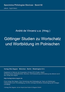 Title: Göttinger Studien zu Wortschatz und Wortbildung im Polnischen