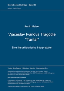 Title: Vjačeslav Ivanovs Tragödie "Tantal"