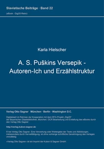 Title: A. S. Puškins Versepik - Autoren-Ich und Erzählstruktur