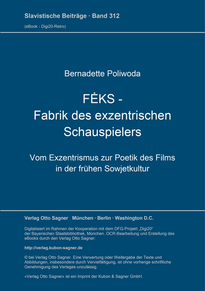 Titel: FEKS. Fabrik des exzentrischen Schauspielers