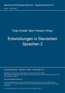Title: Entwicklungen in Slavischen Sprachen 2