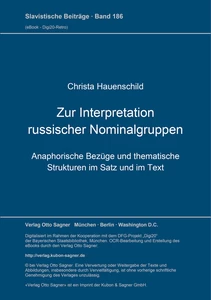 Title: Zur Interpretation russischer Nominalgruppen