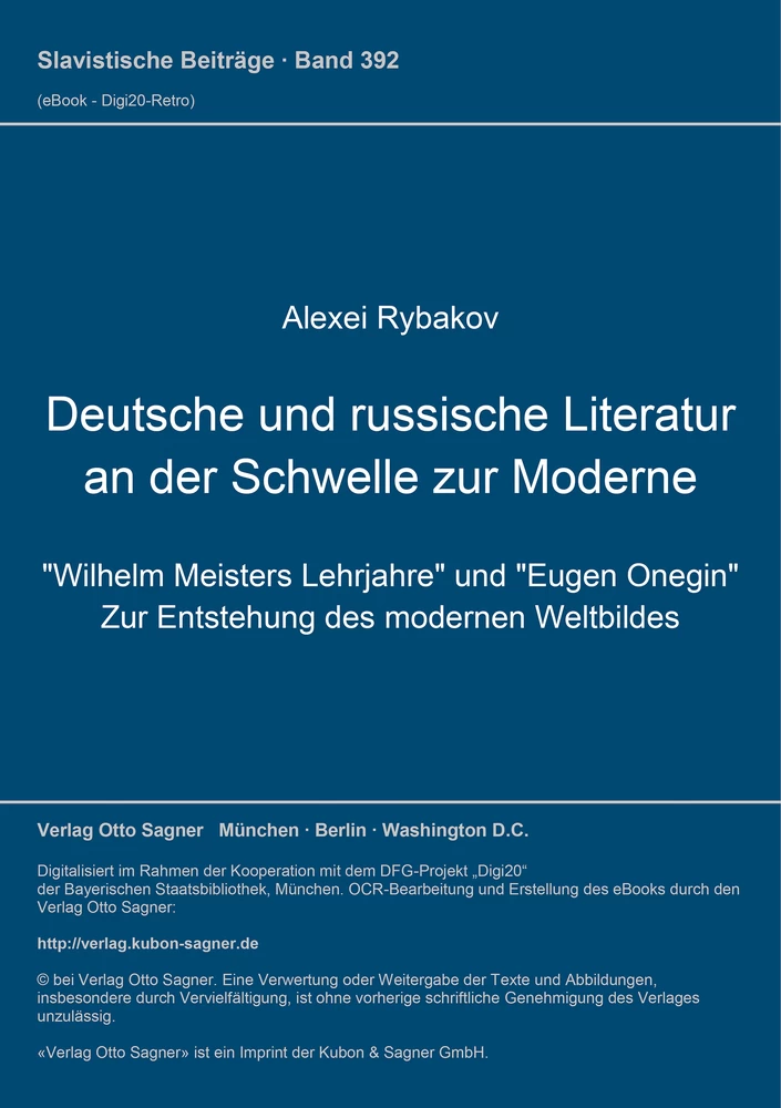 Titel: Deutsche und russische Literatur an der Schwelle zur Moderne
