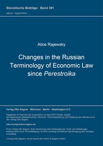Title: Changes in the Russian Terminology of Economic Law since Perestroika
