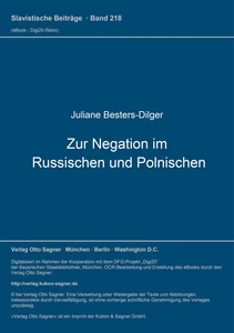 Title: Zur Negation im Russischen und Polnischen