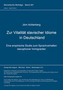 Title: Zur Vitalität slavischer Idiome in Deutschland