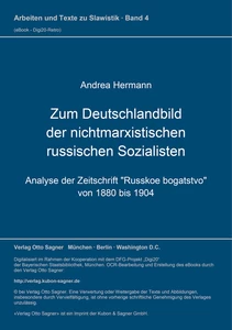 Title: Zum Deutschlandbild der nichtmarxistischen russischen Sozialisten