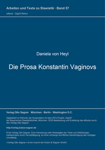 Title: Die Prosa Konstantin Vaginovs
