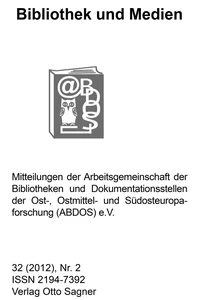 Title: Bibliothek und Medien 32 (2012). Nr. 2