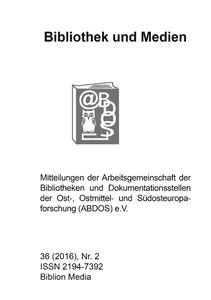 Title: Bibliothek und Medien 36 (2016) Nr. 2-2
