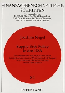 Title: Supply-Side Policy in den USA