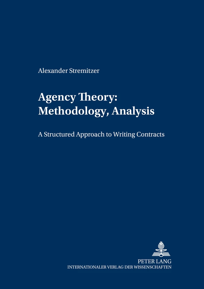 Title: Agency Theory: Methodology, Analysis