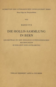 Title: Die Hollis-Sammlung in Bern