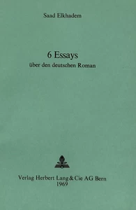 Title: 6 Essays über den deutschen Roman