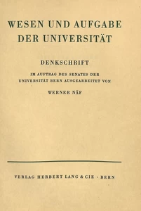 Title: Wesen und Aufgabe der Universität