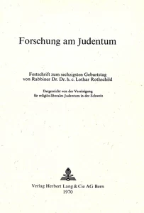 Title: Forschung am Judentum