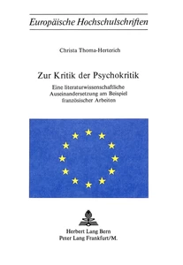 Title: Zur Kritik der Psychokritik