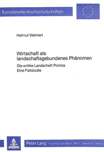 Title: Wirtschaft als landschaftsgebundenes Phänomen